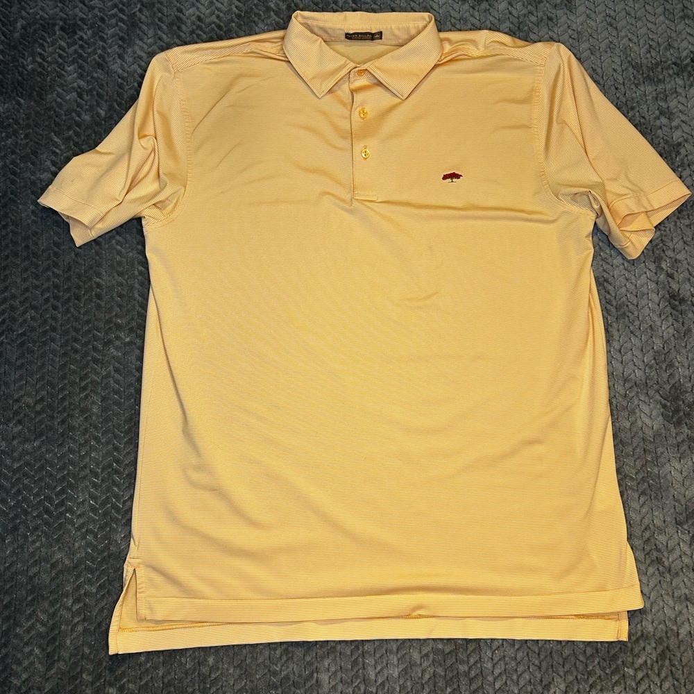 Peter Millar Summer Comfort Orange‎ Polo Shirt Royal Poinciana Golf Club Size L
